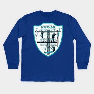 Scaffolder's Prayer Kids Long Sleeve T-Shirt